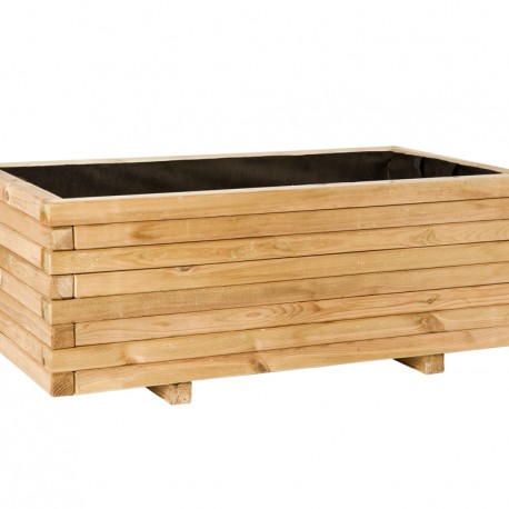 Jardinera rectangular de madera en varias medidas. Ideal para exterior